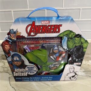 Marvel Avengers Activity Suitcase Kit – New Sealed Coloring, Stickers, Hulk Mask